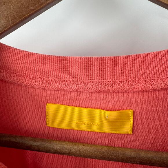 Yellow Label Alba Crew Sweatshirt Coral Pink Oversized Pullover Long Sleeves - Picture 4 of 9